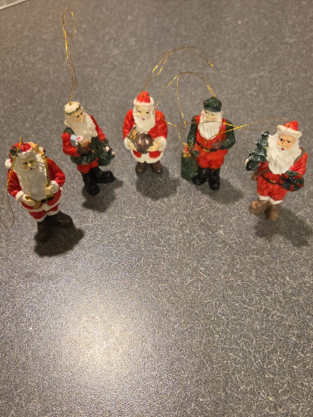 Santa Christmas Ornaments Set Of 5